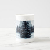 Moon d'hiver Husky Bone China Mug (Devant)