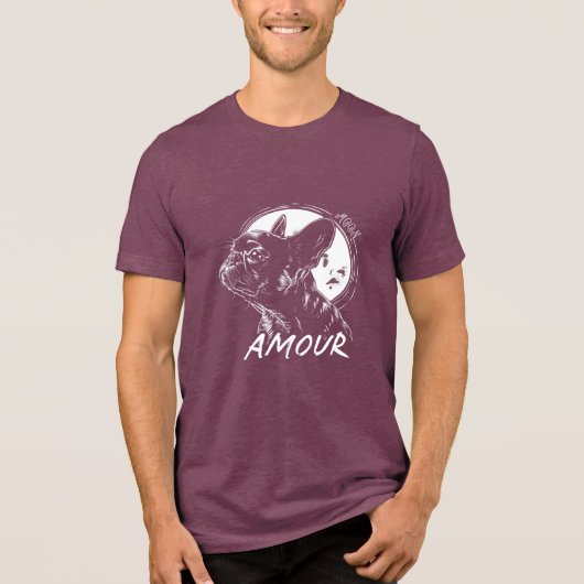 Moon Dog Amour Shirt - Romantic French Gothic Pet  (Voorkant)