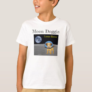 Moon Doggie Lunar Rover in de ruimte T-shirt