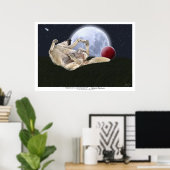 "MOON DOGGIN' Art Prints & Posters (Bureau à domicile)