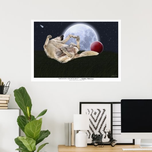 "MOON DOGGIN' Art Prints & Posters (Bureau à domicile)