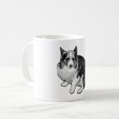 Moon-Dot Corgi Sips Koffiemok (Voorkant links)