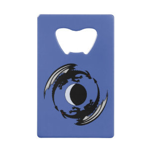 Moon Dragons Fantasy Design Credit Kaart Bottle Op Kredietkaart Flessenopener