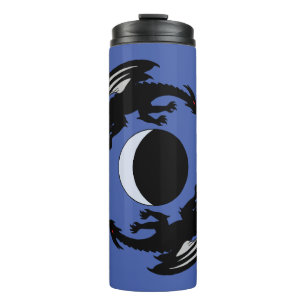 Moon Dragons Fantasy Design Thermal Tumbler Thermosbeker