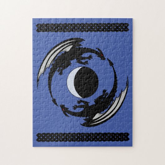 Moon Dragons Imaginaire Design Jigsaw Puzzle (Vertical)