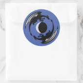 Moon Dragons Imaginaire Design Sticker Classic Rou (Sac)