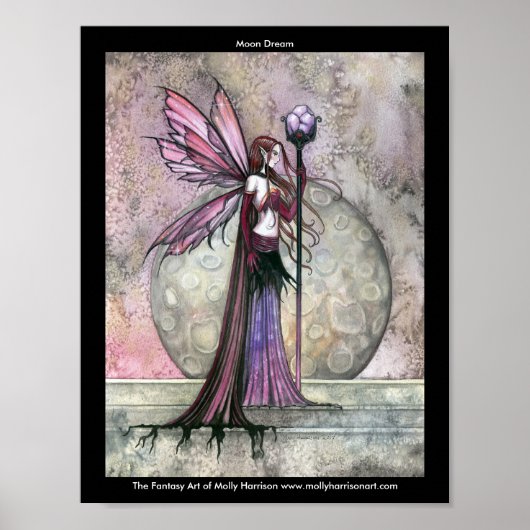 Moon Dream Fairy Poster van Molly Harrison (Voorkant)