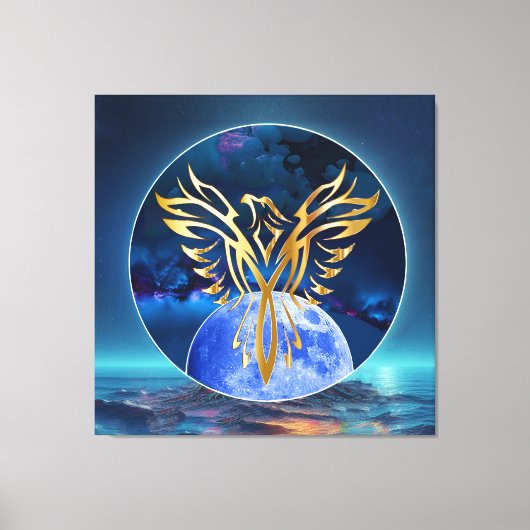 Moon Eagle Canvas Afdruk (Voorkant)