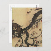 Moon en Flowers Briefkaart (Voorkant / Achterkant)