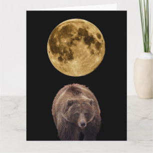 MOON EN GRIZZLY BEER HAPPY BIG BIRTHDAAGKAARTEN KAART