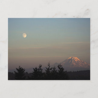 Moon- en montagekrankel op briefkaart