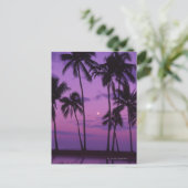 Moon- en palmboom briefkaart (Staand voorkant)