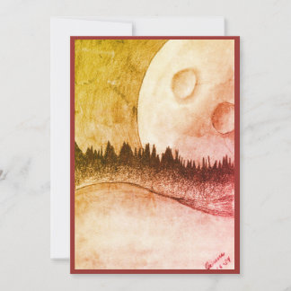 Moon en Planet Flat Uitnodiging