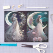 Moon en Rozen Tissuepapier (Craft)