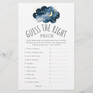 Moon en Stars raden het juiste prijsspel Flyer