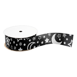 Moon en Stars Ribbon Grosgrain Lint