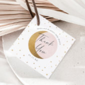 Moon en sterren baby shower bedankt bedankjes labels
