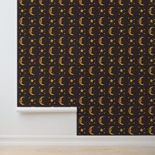 Moon en sterren behang