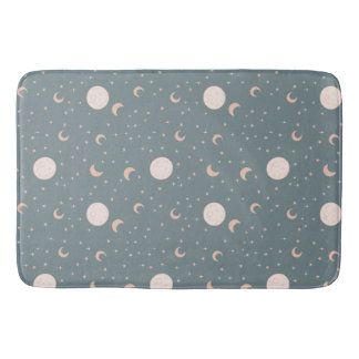 Moon en sterren - blauw badmat
