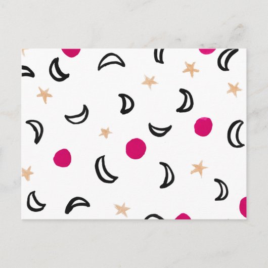 Moon en sterren briefkaart (Voorkant)