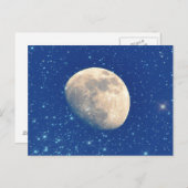 Moon en sterren briefkaart (Voorkant / Achterkant)