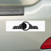 Moon en sterren bumpersticker (Op auto)