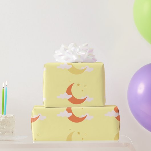 Moon en sterren cadeaupapier (Feestgeschenken)