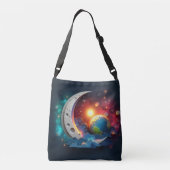 Moon en sterren crossbody tas (Achterkant)