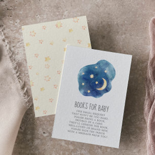 Moon en sterren Genderneutrale boeken voor Baby Informatiekaartje