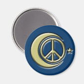 Moon en sterren voor vrede magneet (Voorkant / Achterkant)