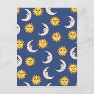 Moon en Sun Briefkaart