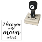 Moon en Terug Rubberstempel (Gestempeld)