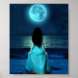 MOON EN VROUW POSTER