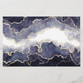 Moon et étoiles baby shower prédictions papeterie (Dos)