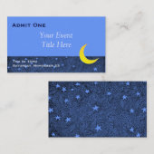 Moon et étoiles Carte de visite personnalisé de bi (Devant / Derrière)