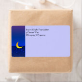 Moon et étoiles Étiquette d'expédition personnalis (En situation)