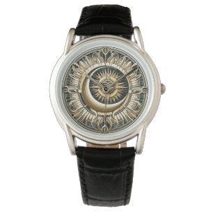 Moon et soleil motif AI montre visage