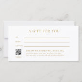 Moon Eye Hand Stars Salon White Gift Certificate (Achterkant)