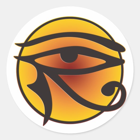 Moon Eye of Horus Ronde Sticker (Voorkant)