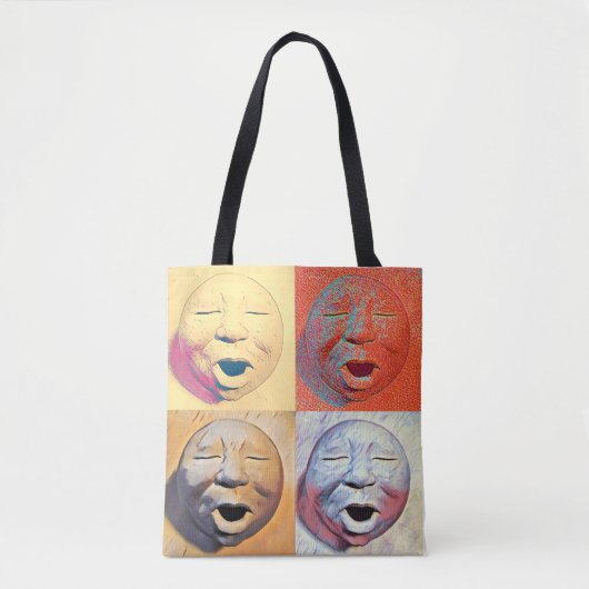 Moon Face Canvas tas (Voorkant)