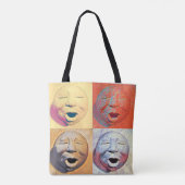Moon Face Canvas tas (Achterkant)