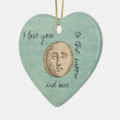 Moon Face Keramisch Ornament (Links)