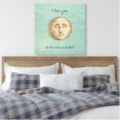 Moon Face Love Canvas Afdruk (Insitu (Slaapkamer))