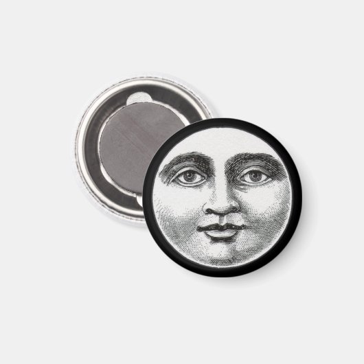 Moon Face Magneet (Voorkant / Achterkant)