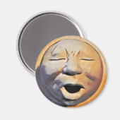 Moon Face Magnet Magneet (Voorkant / Achterkant)