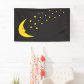 Moon Face met Stars  achtergrond Spandoek (Insitu)