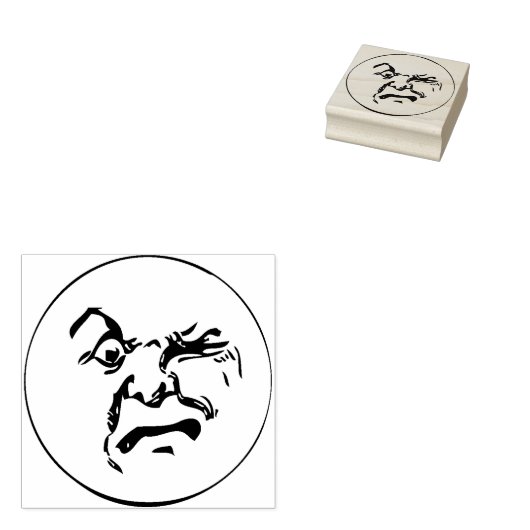 Moon Face Rubber Stamp Rubberstempel (Gestempeld)