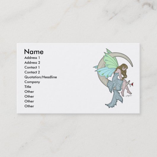 Moon Fairy Profile Card Visitekaartje (Voorkant)