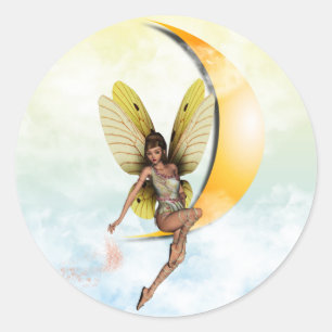 Moon Fairy Ronde Sticker