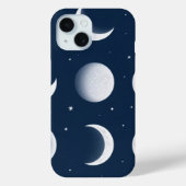 Moon Fasen Grid Hemels Patroon Ontwerp Case-Mate iPhone Case (Achterkant)
